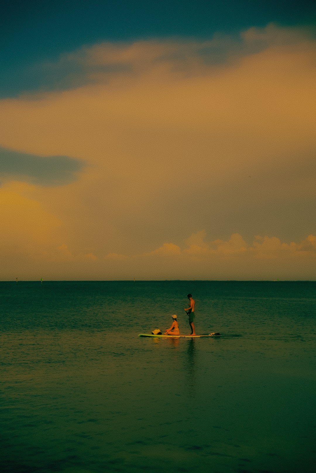 Coastal place at dusk