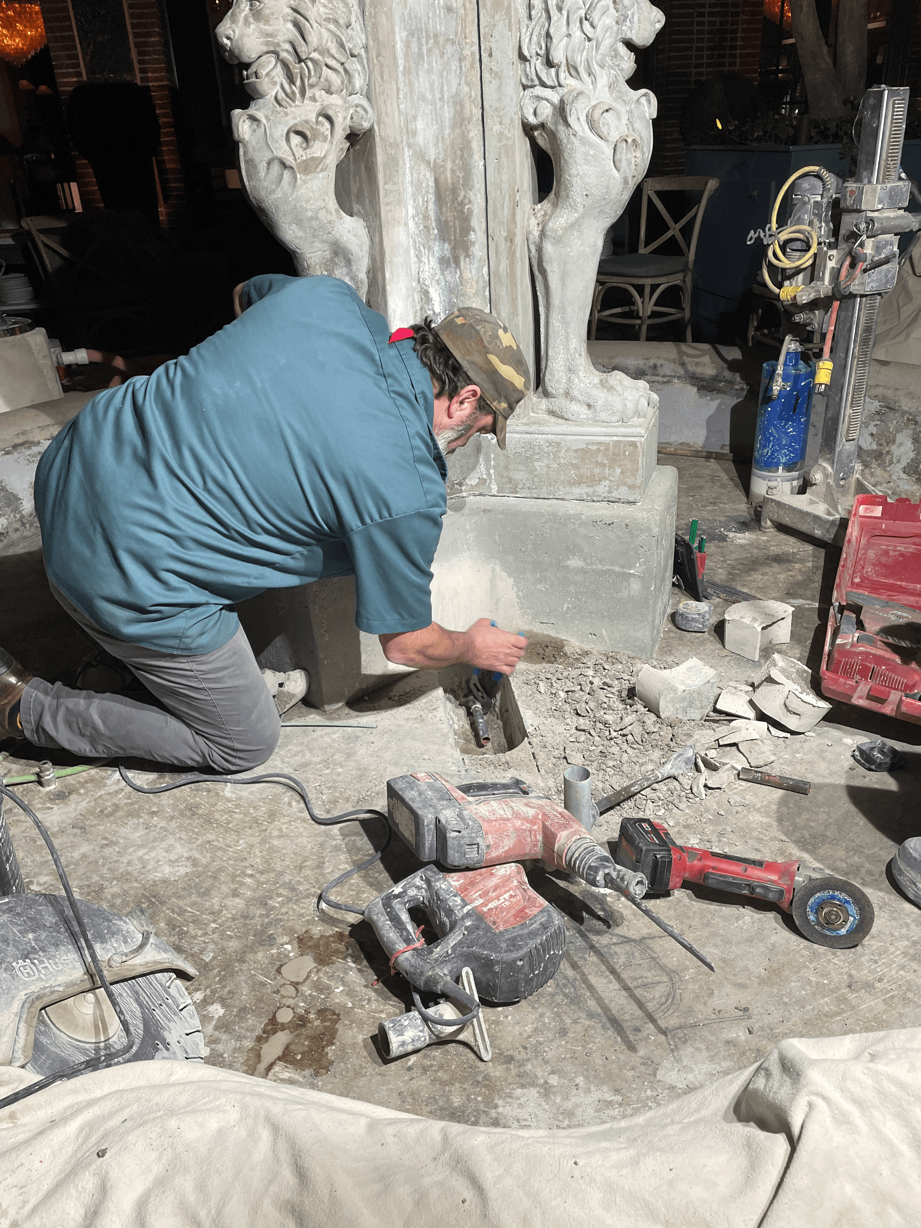 RH limestone fountain
