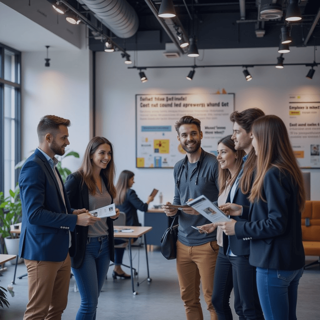 des recruteurs qui se déplacent pour rencontrer des étudiants