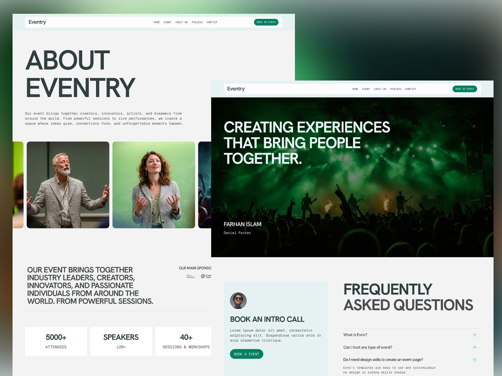 Eventry — 现代专业博客媒体网站设计灵感