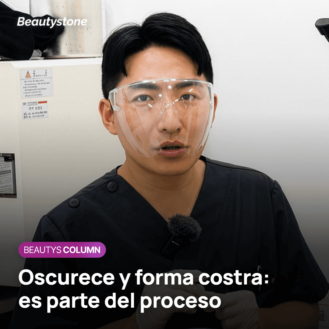 Oscurecimiento y costra fina tras el láser de pecas