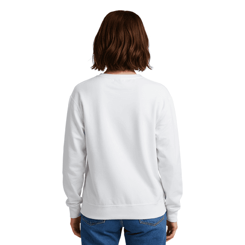 White sweatshirt mockup back view