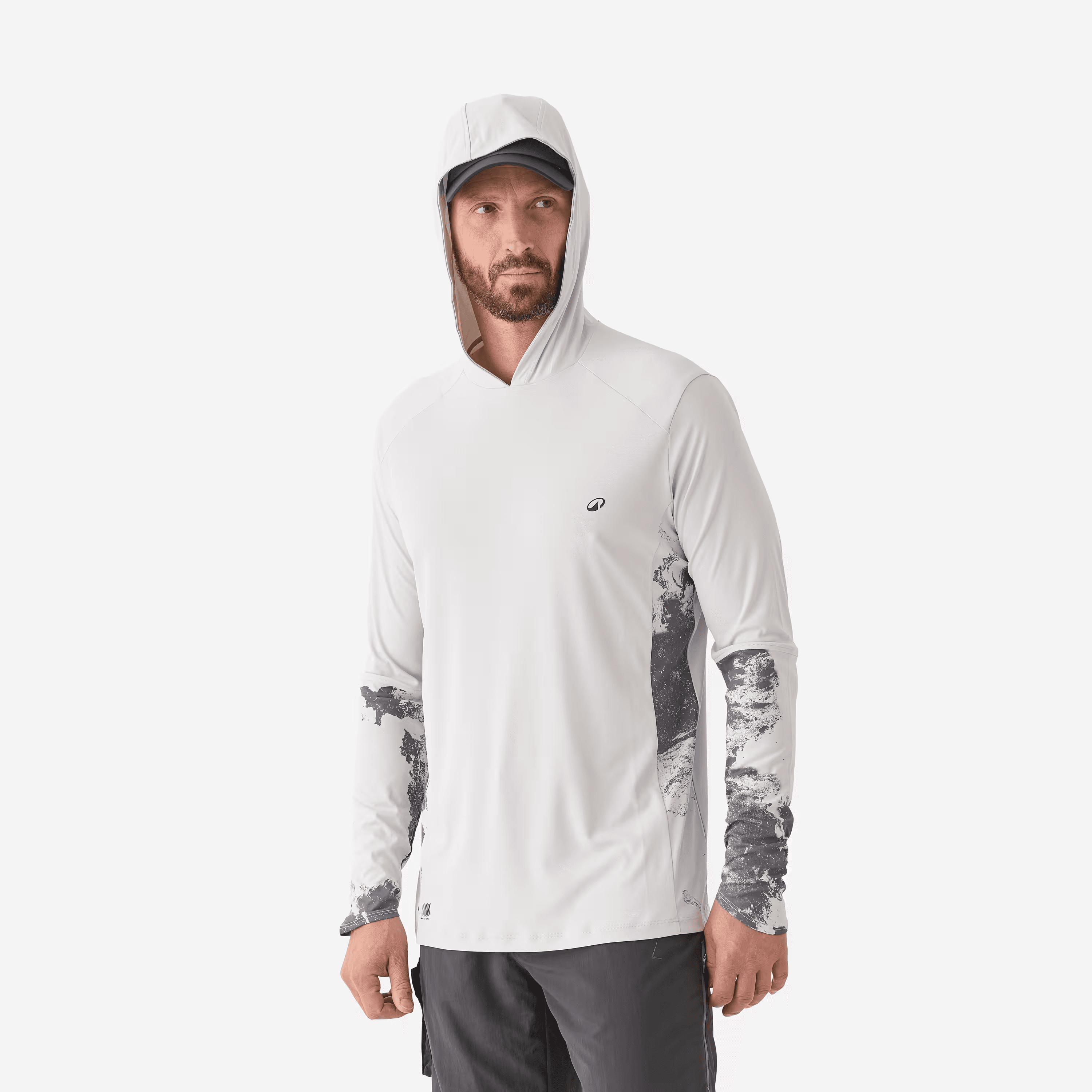 FISHING SHIRT WITH UV PROTECTION grey