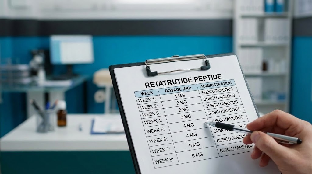 Retatrutide peptide dosage chart