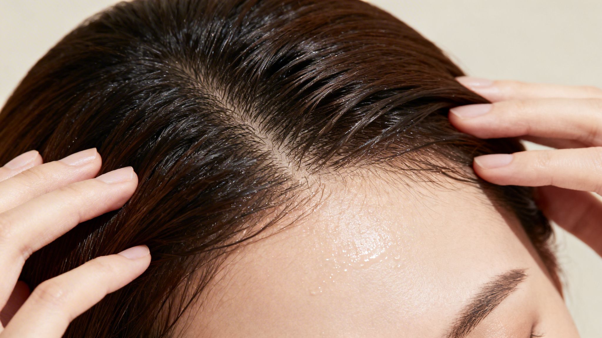close up image of a womans head