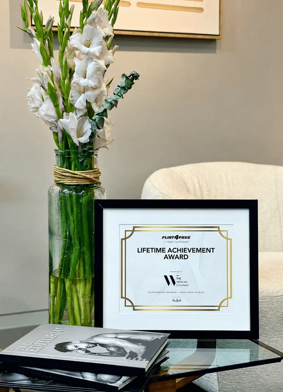 Flirt4Free Lifetime Achievement Award - The Webcam Company