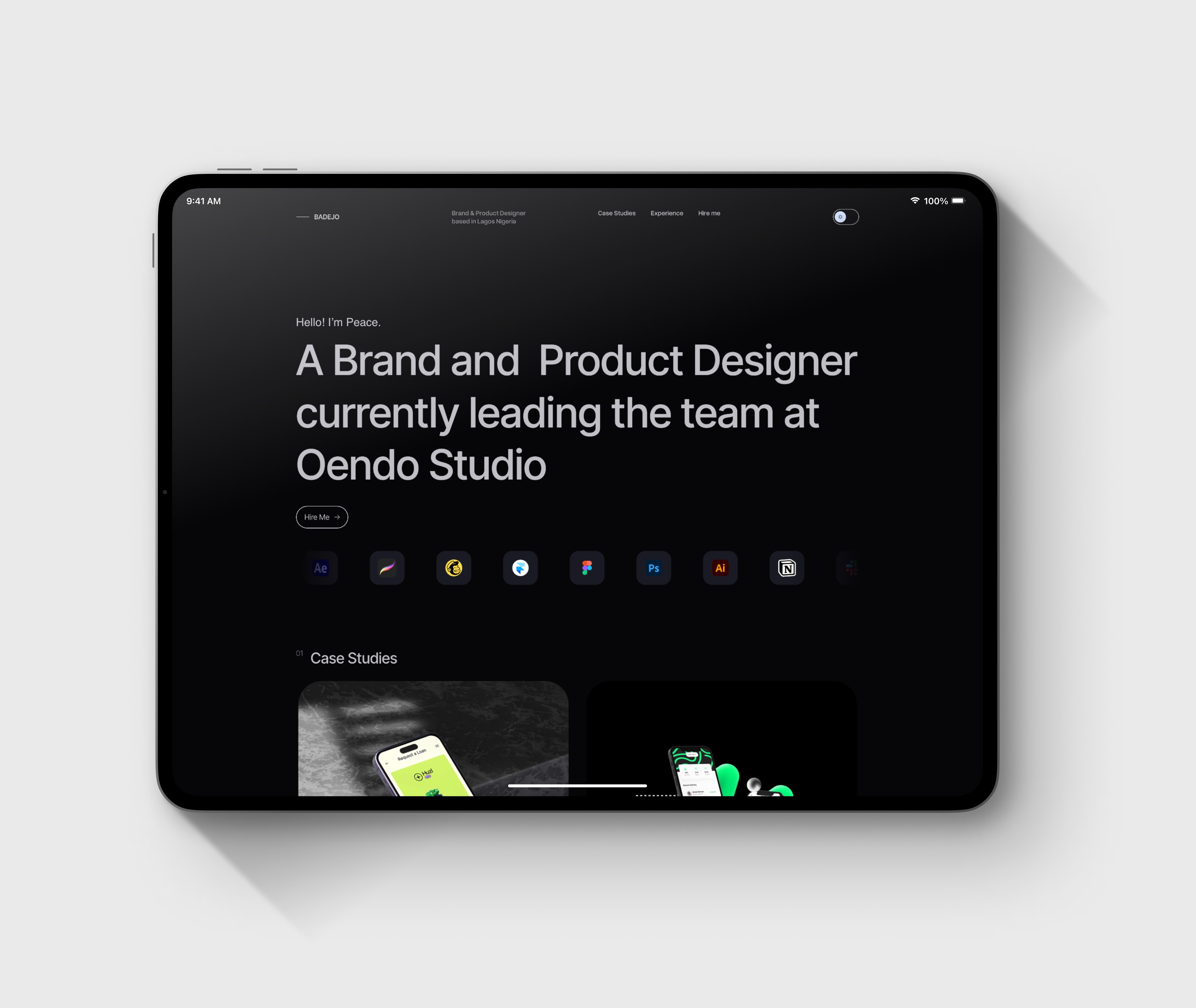 Project showcase laptop mockup