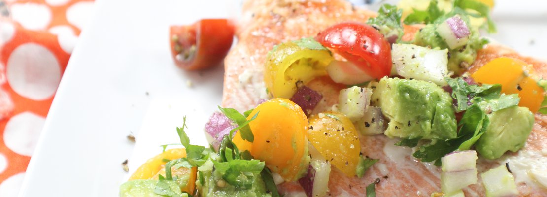 salmon with avocado salsa