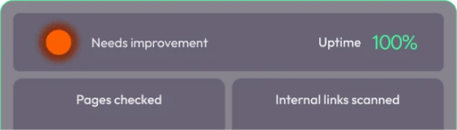 The top of a site health report