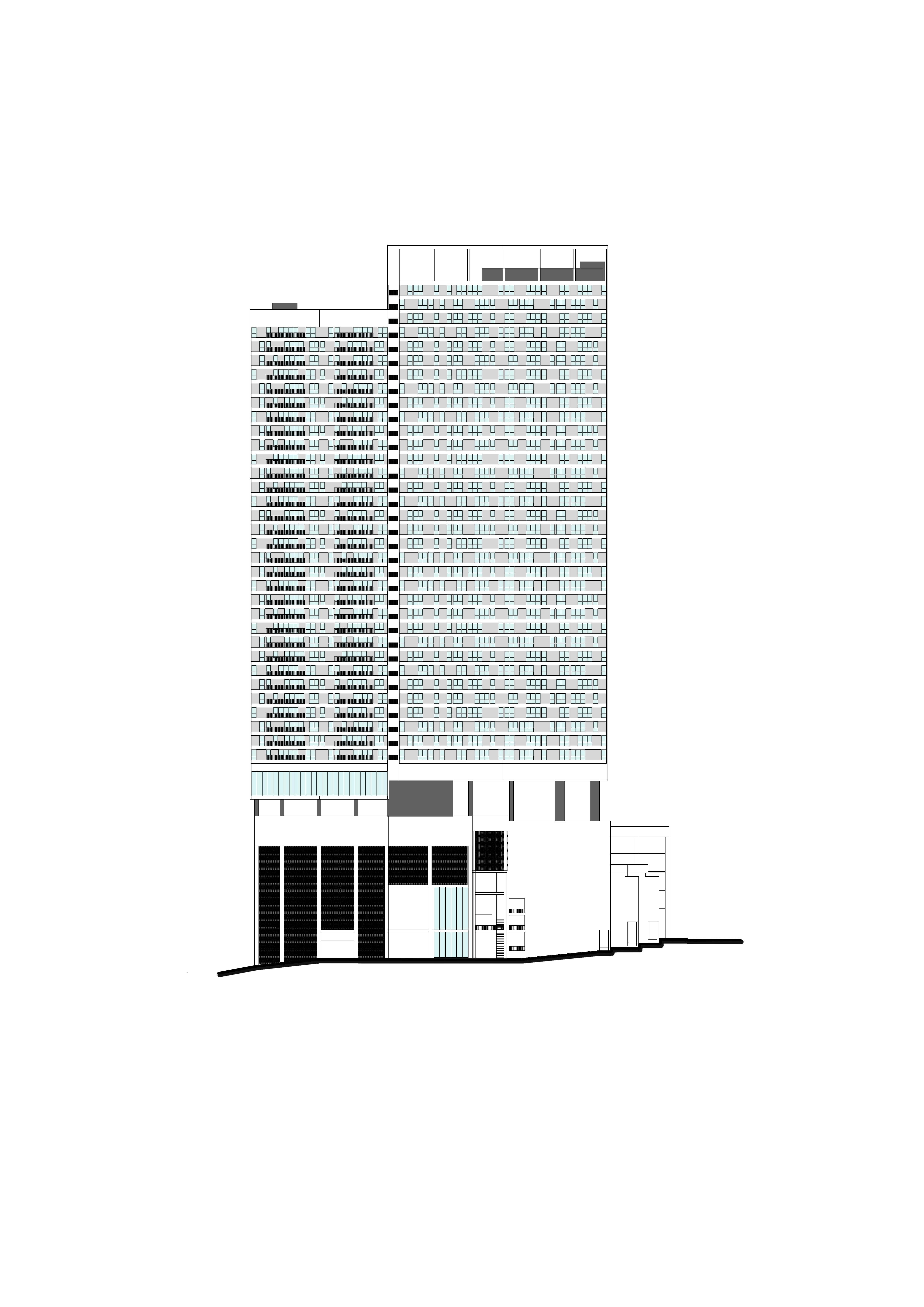 Architectural drawing of The Sqwhere project by Asima Architects