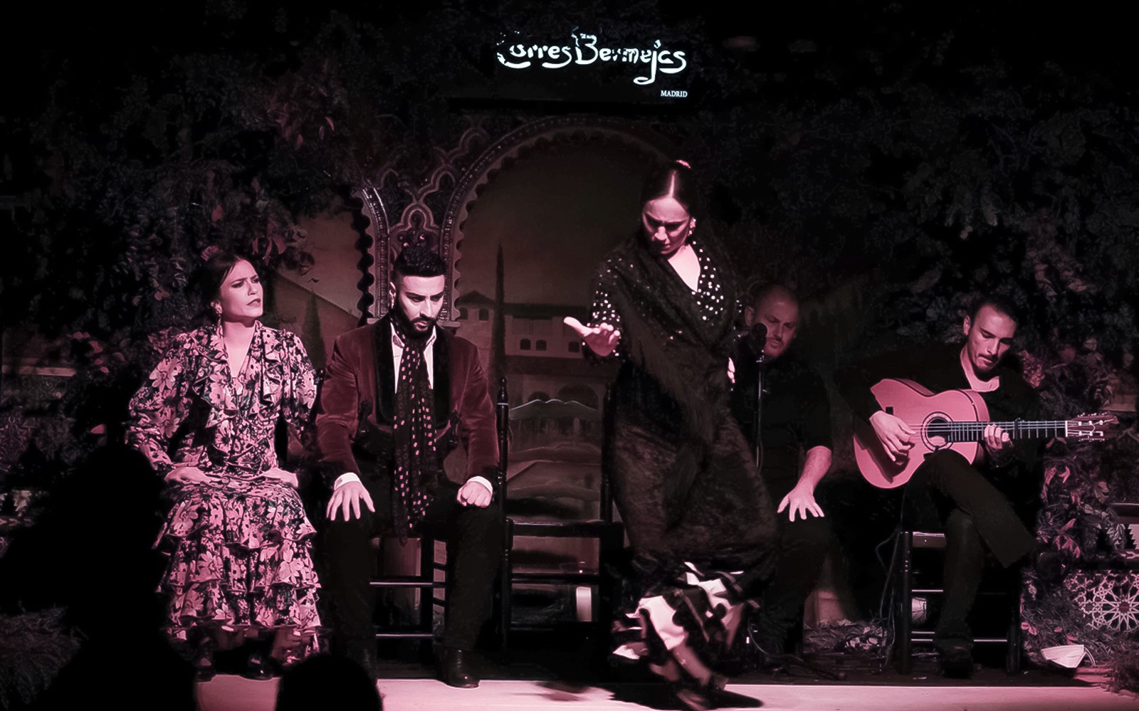 在皇家宫殿游览期间，观赏位于马德里托雷斯伯梅哈斯的弗拉明戈表演。