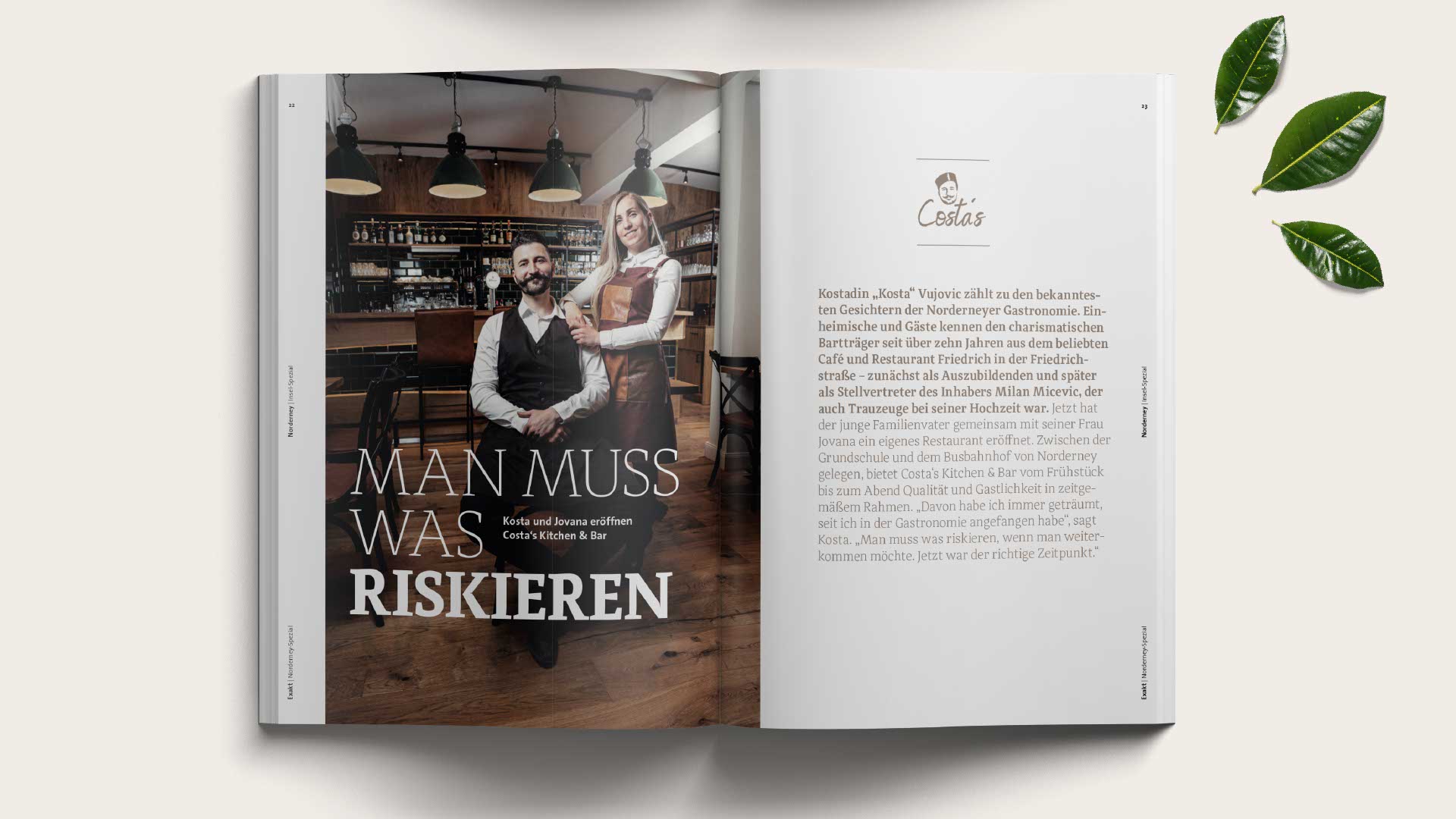 Magazindetail – visuell starke Verbindung von Text und Analyse