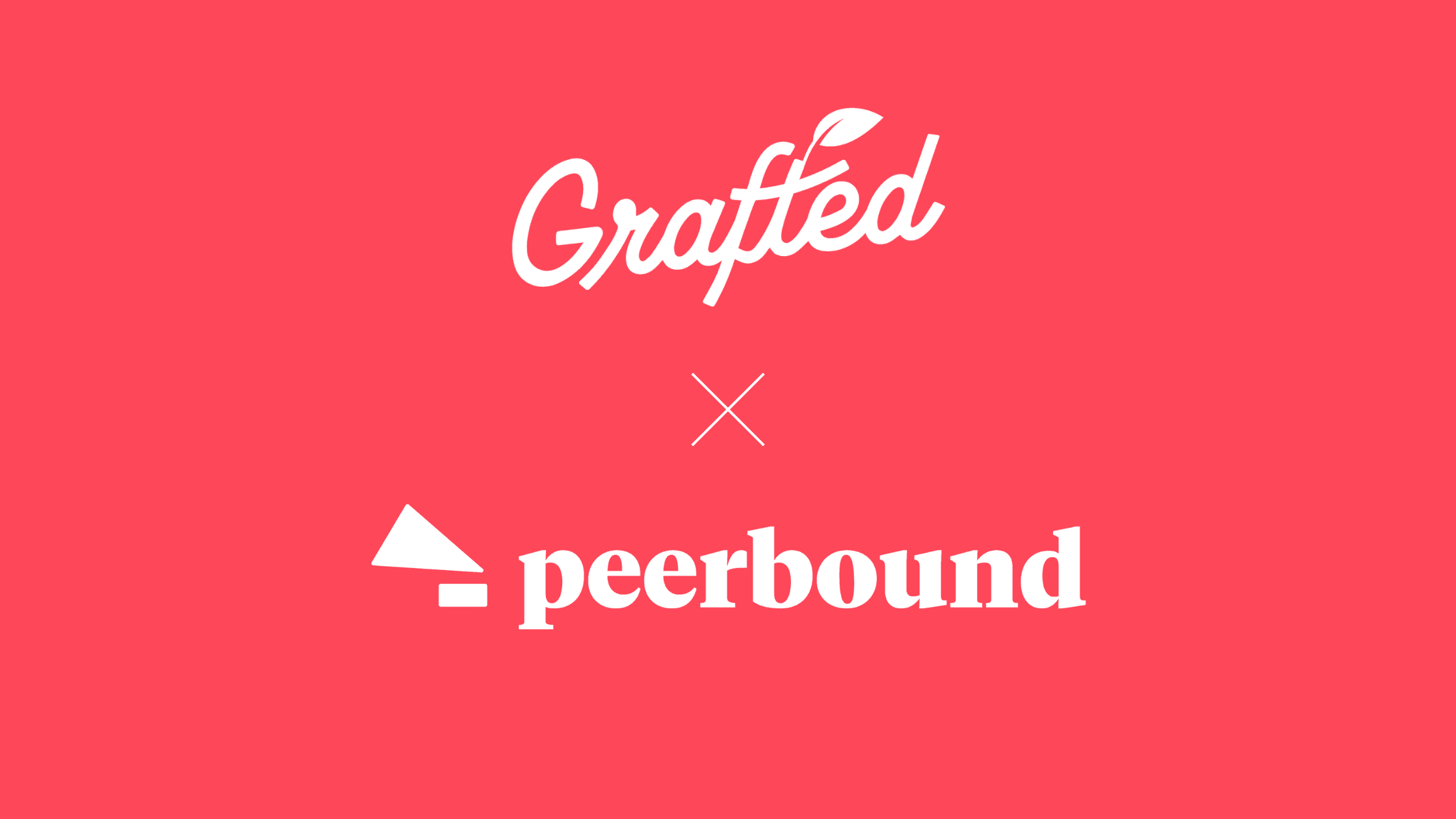 Grafted logo next to Peerbound logo, highlighting their collaboration to create better customer stories.