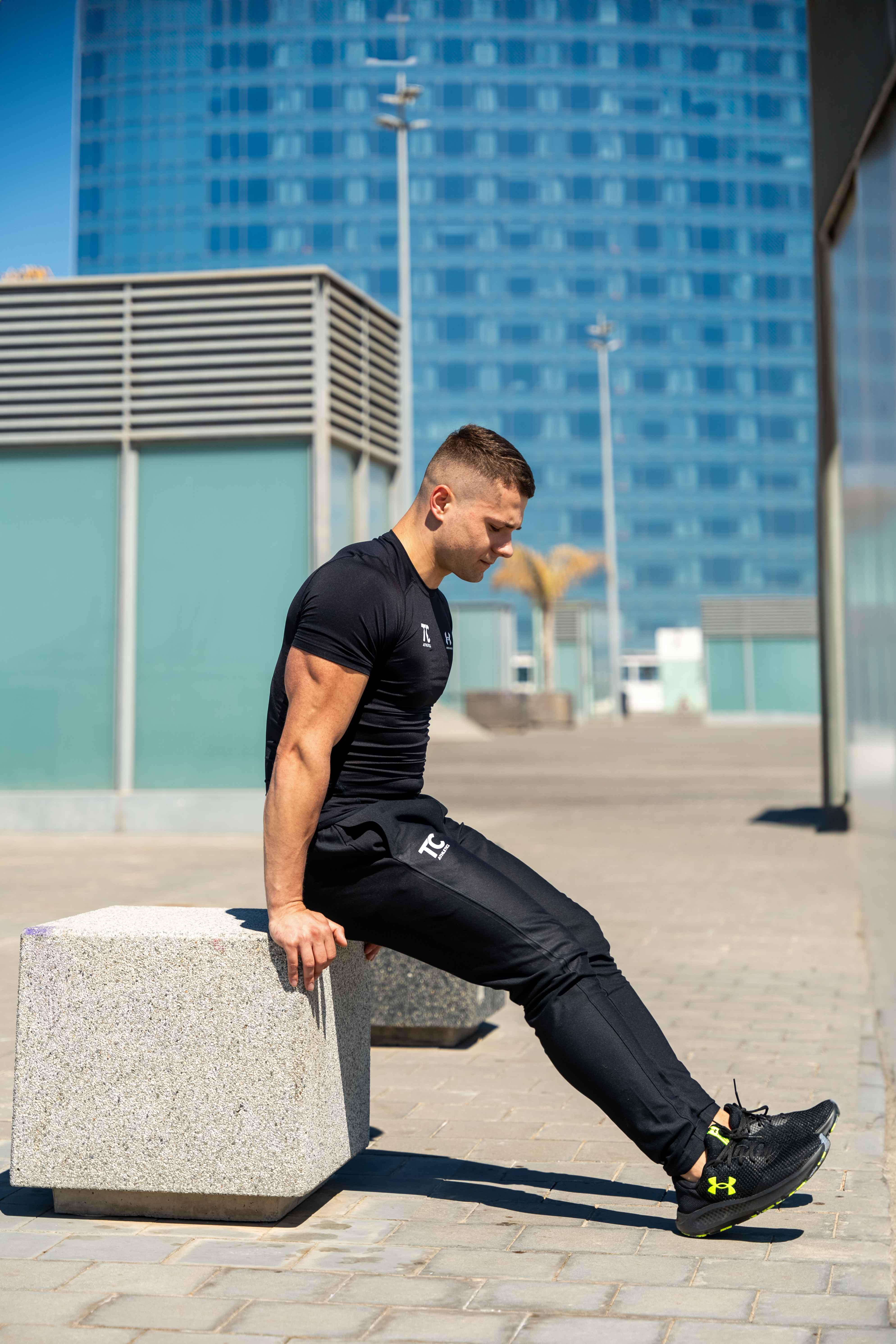 Coach explaining something to an athlete