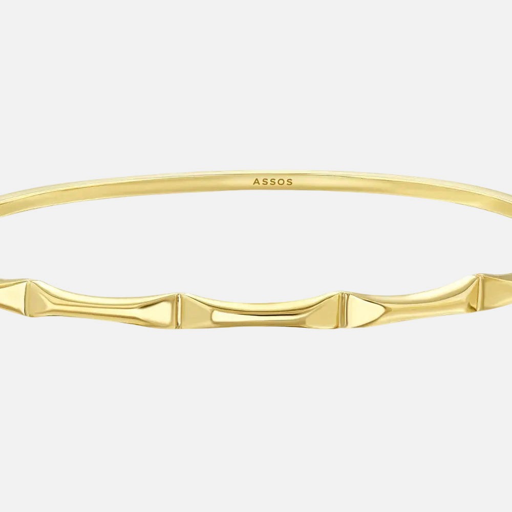 Assos 14 Ayar Altın Şık Tasarım Kelepçe Bilezik 6 cm