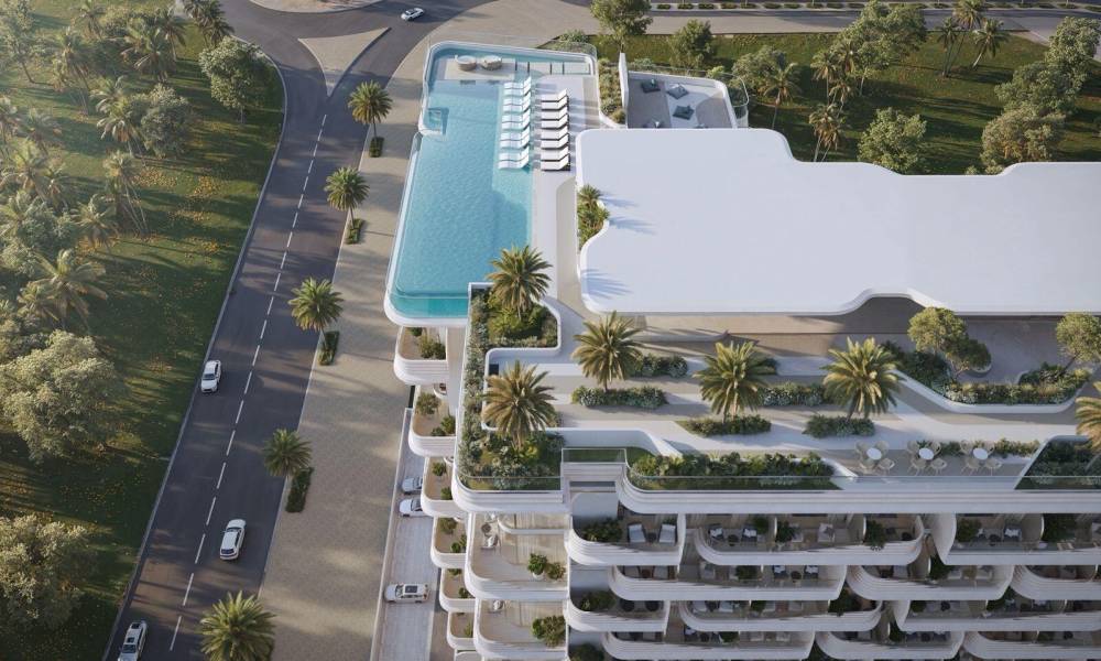 Cybele by Wadan, a modern apartment building featuring sleek, contemporary architecture.