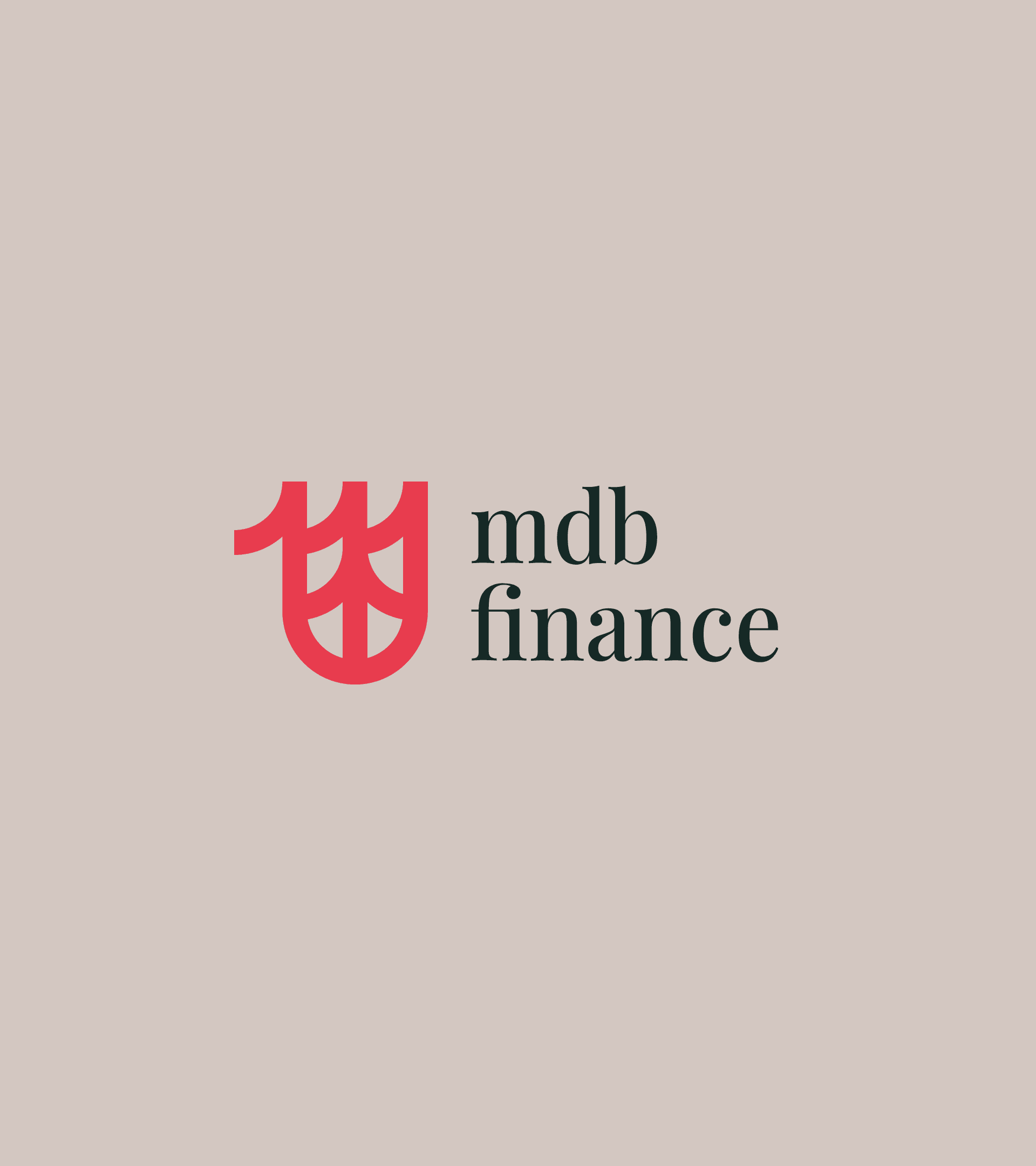MDB Finance brand identity – Logo light visual from the portfolio case study