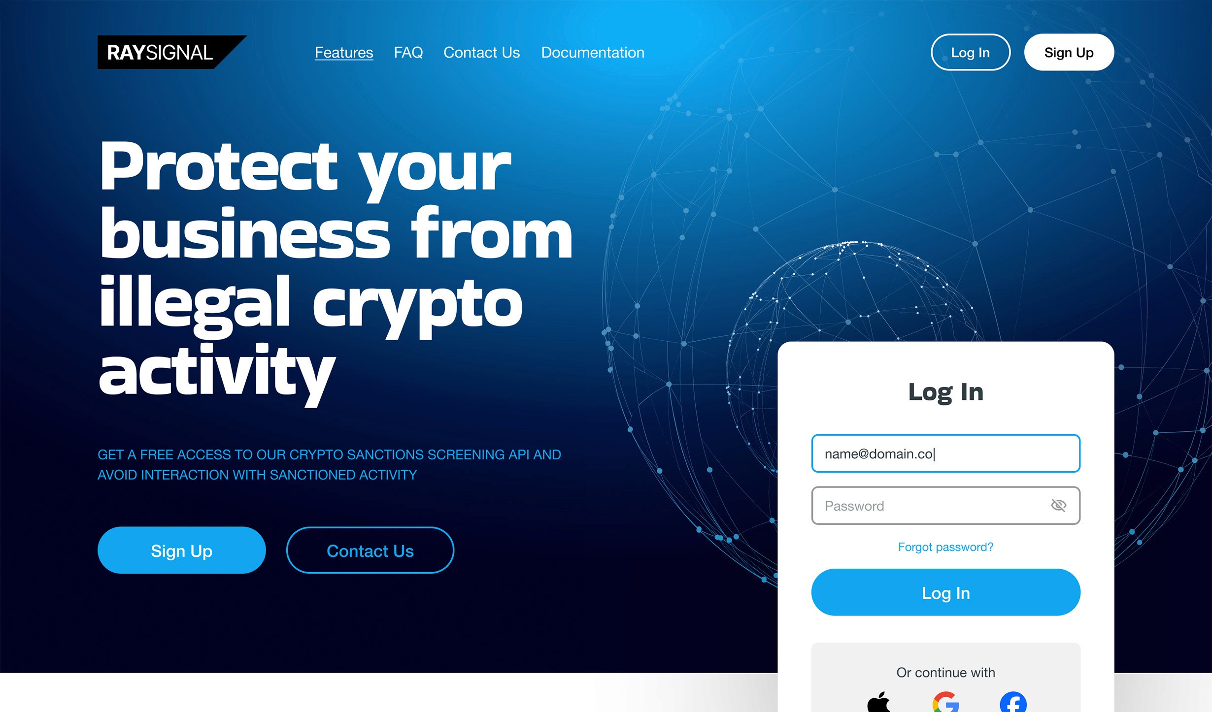 Дизайн лендинга блокчейн-аналитики