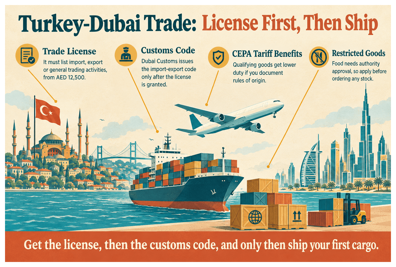 Infographic: Import and Export Between Turkey and Dubai: What License You Need