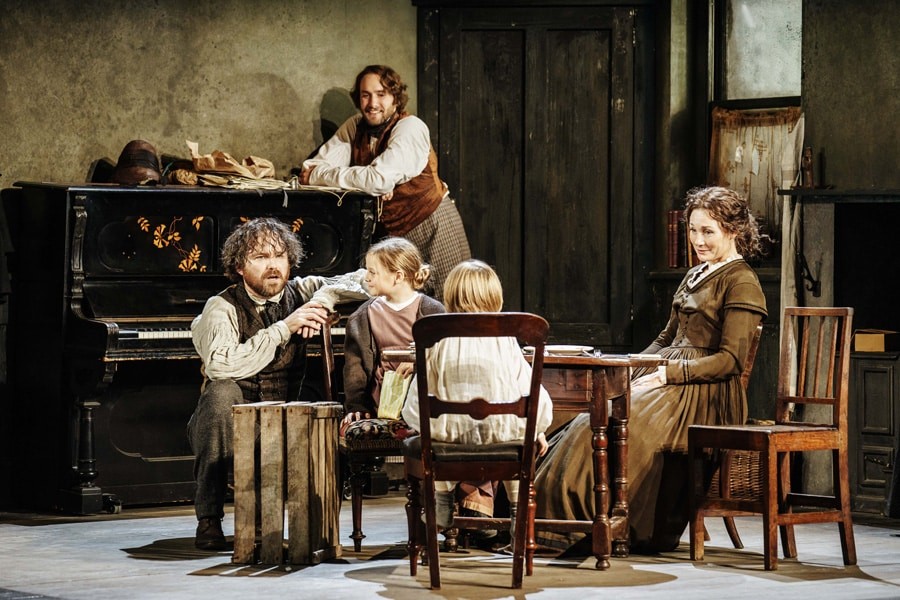 Young Marx premiere production at the Bridge Theatre London directed by Nicholas Hytner