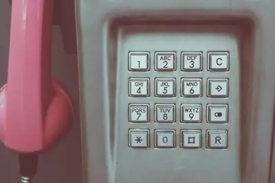 an old telephone keypad