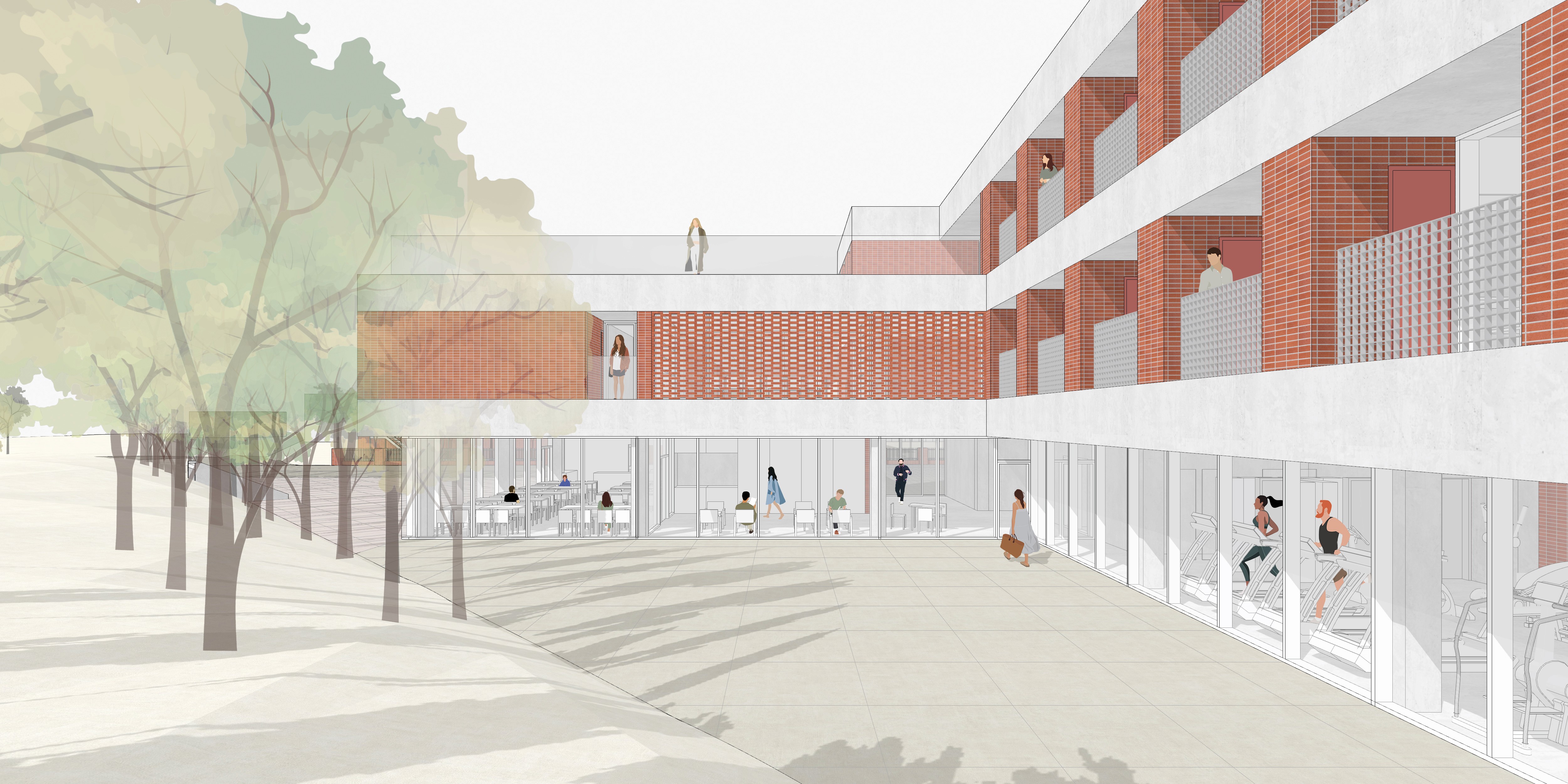 군북농공단지 청년문화센터 | 휴게마당 투시도