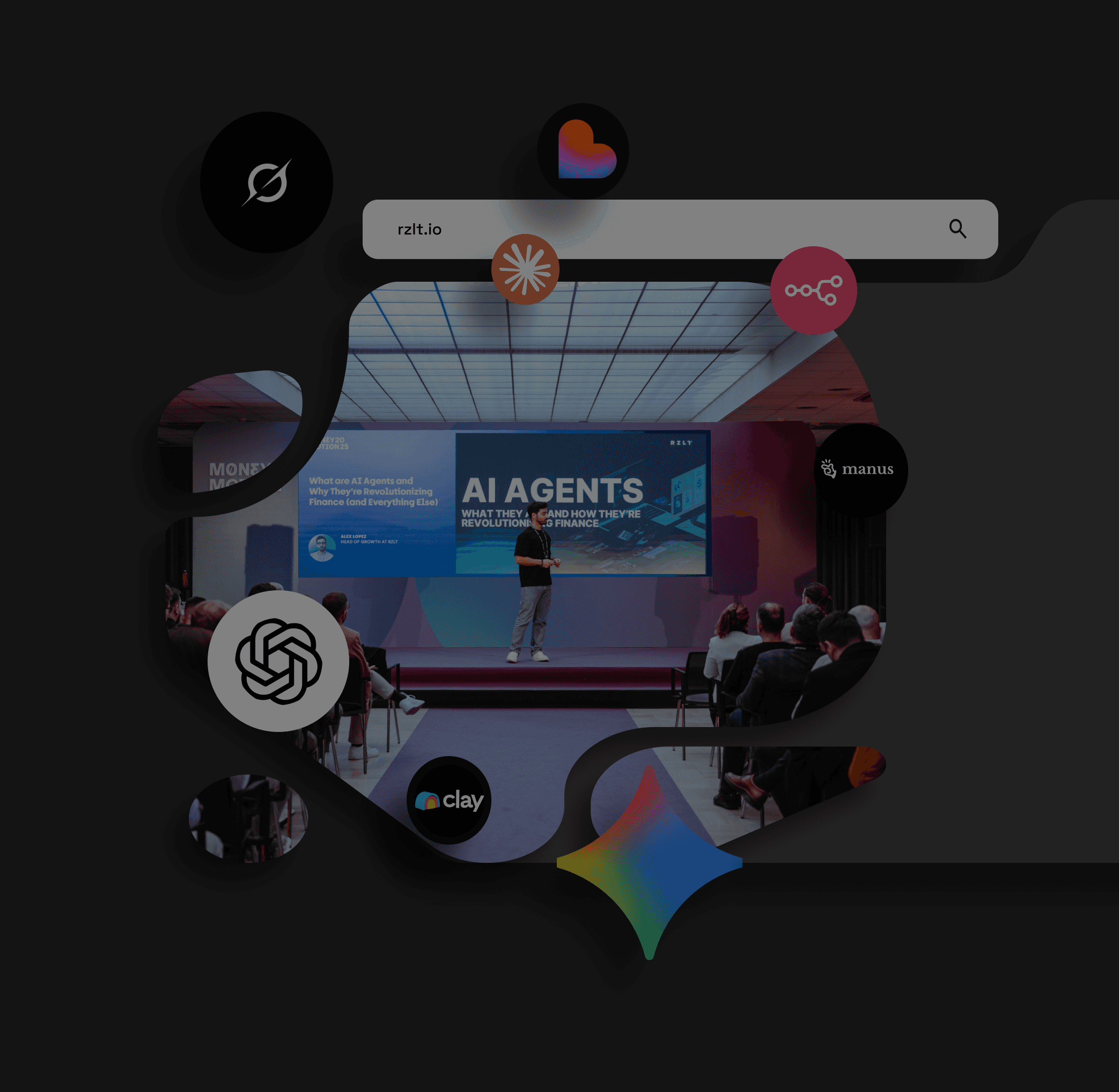 Artistic portrait with red and blue lighting creating a dramatic effect