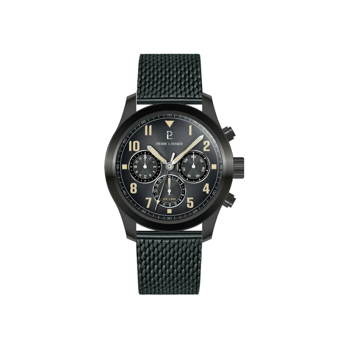 Montre Pierre Lannier Aviateur – Noir Milanais