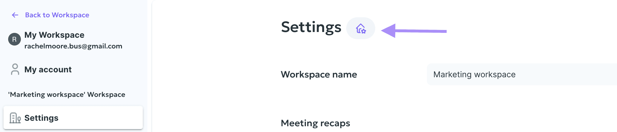 how to set primary workspace