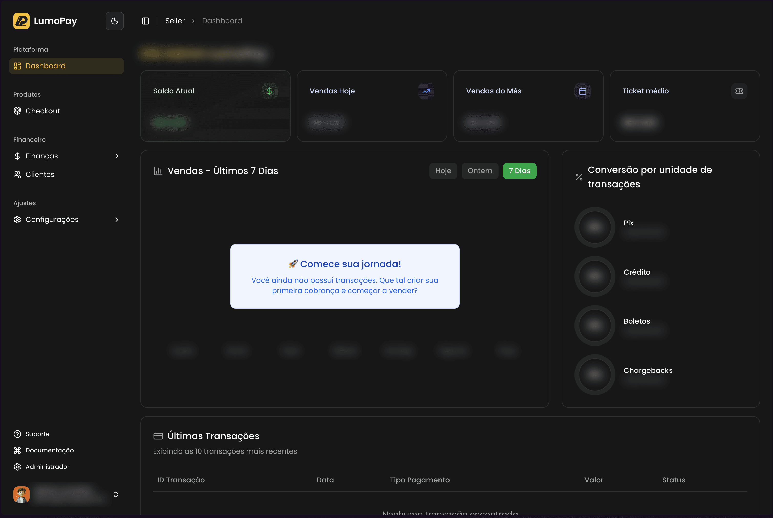 Dashboard LumoPay