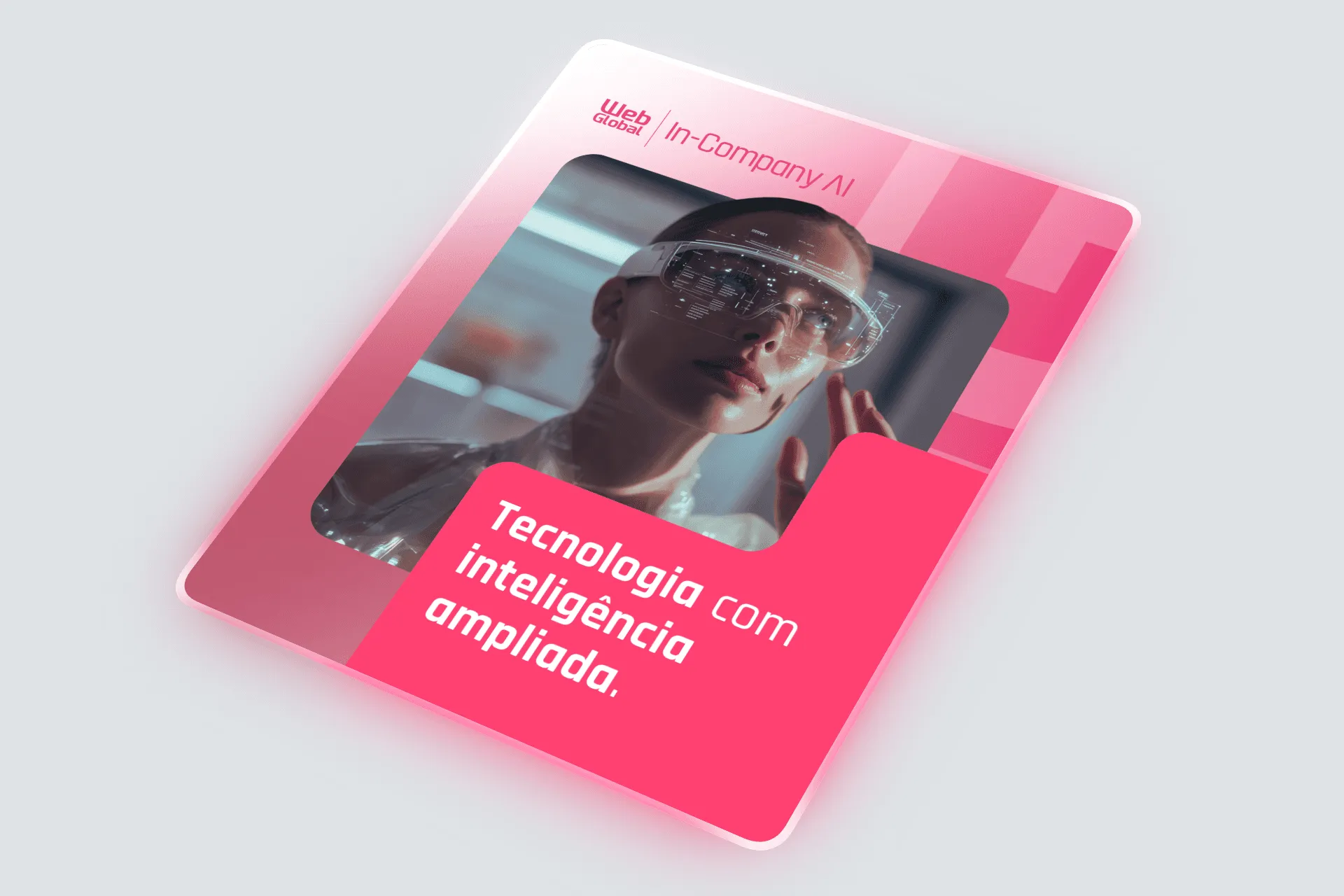 Perfil do Instagram da Webglobal com logotipo e posts em destaque. Conteúdo sobre tecnologia e inovação.