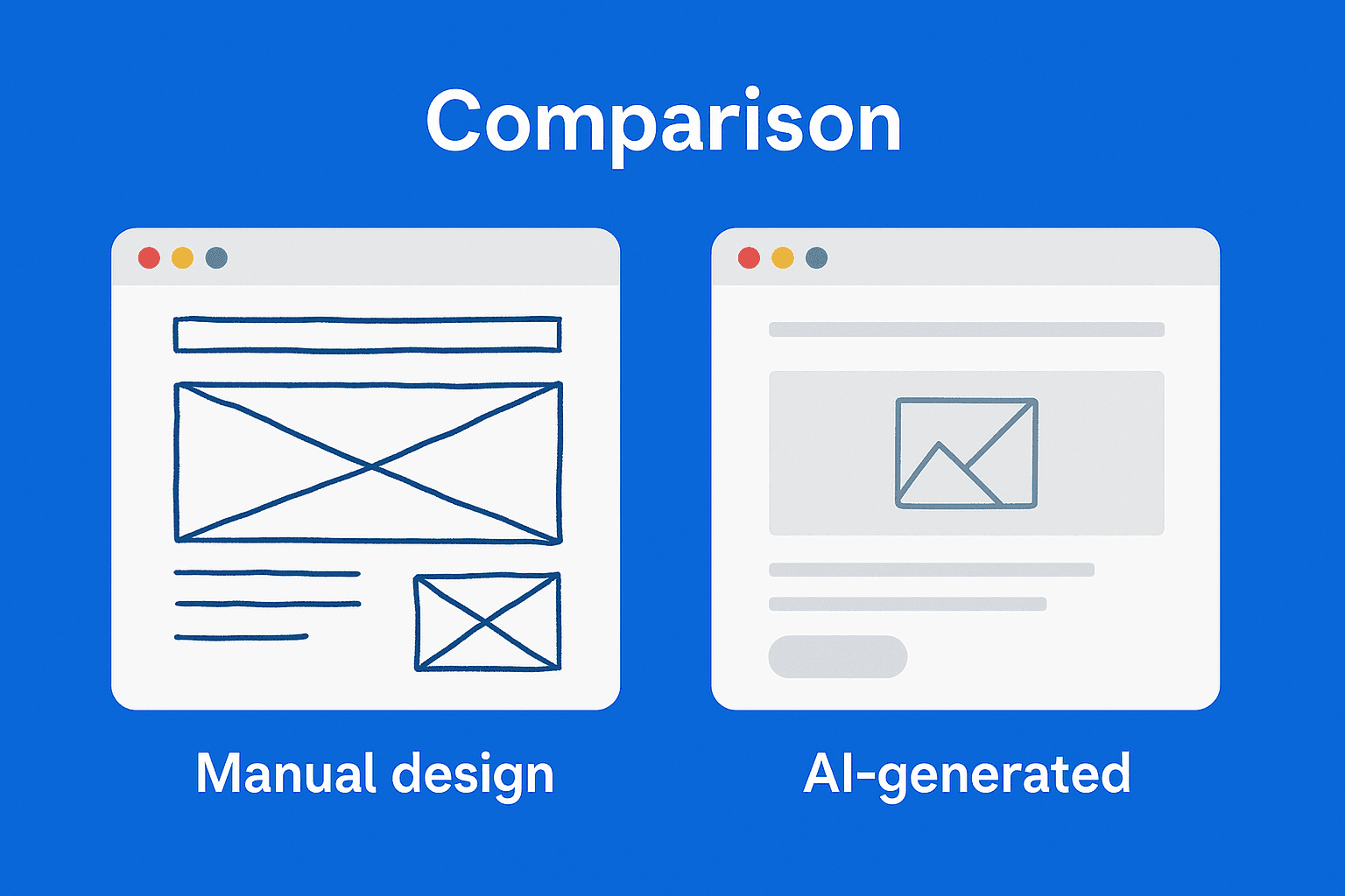 manual design vs ai generated design comparision