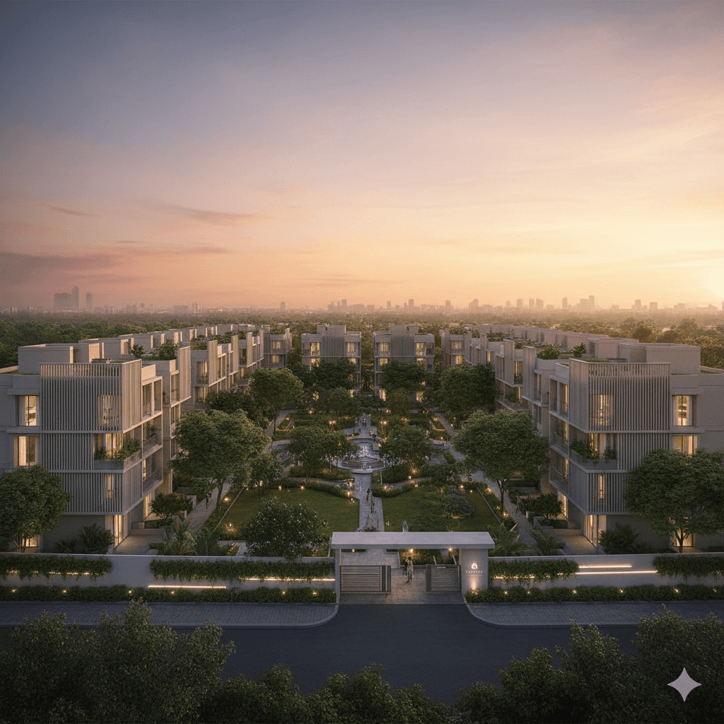 Modern four-story residential buildings, Smart World Sector 108, Gurgaon