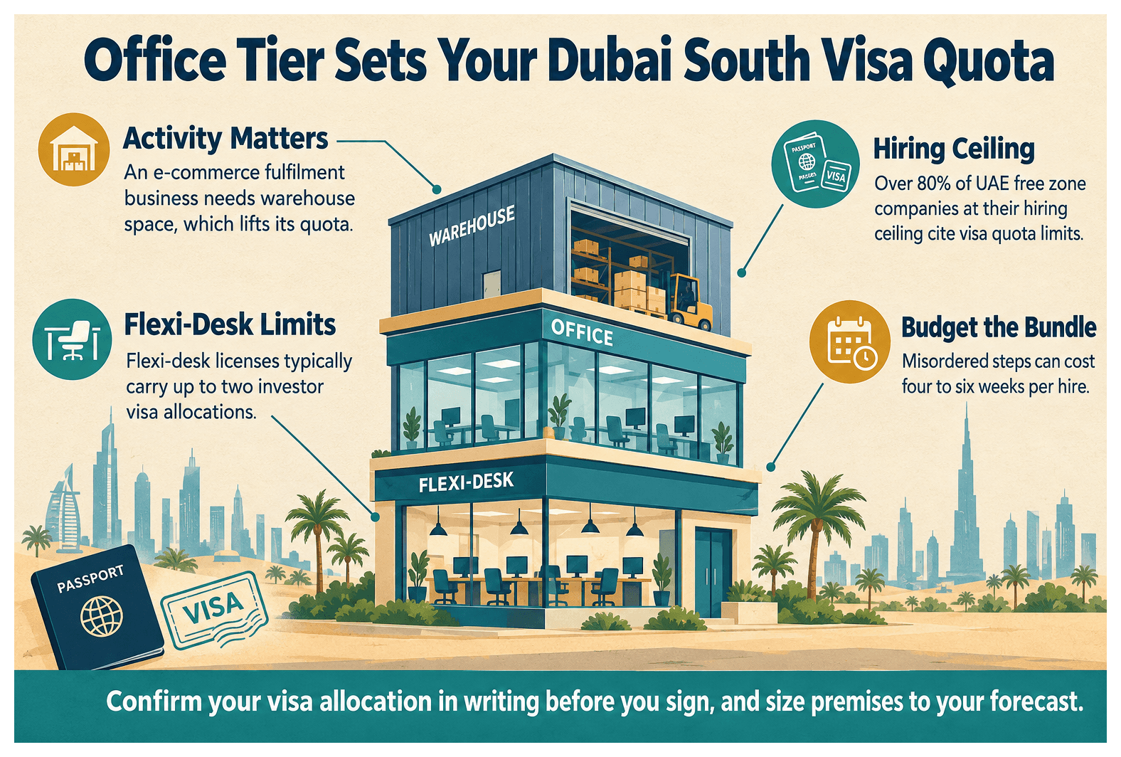 Infographic: How Many Employee Visas Can a Dubai South Company Hold