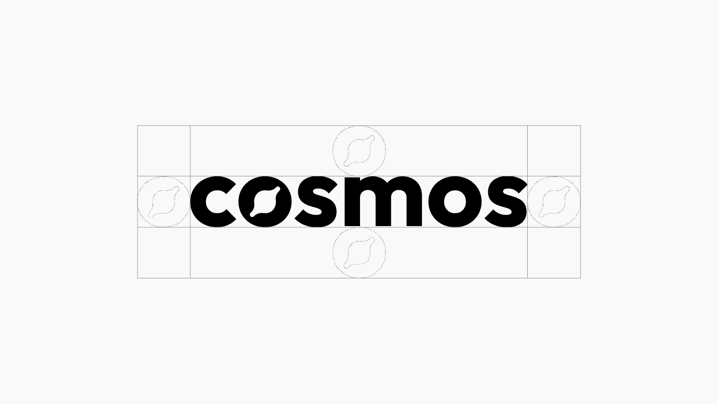 Close-up of the Cosmos Coffee wordmark highlighting the custom “o” detail.