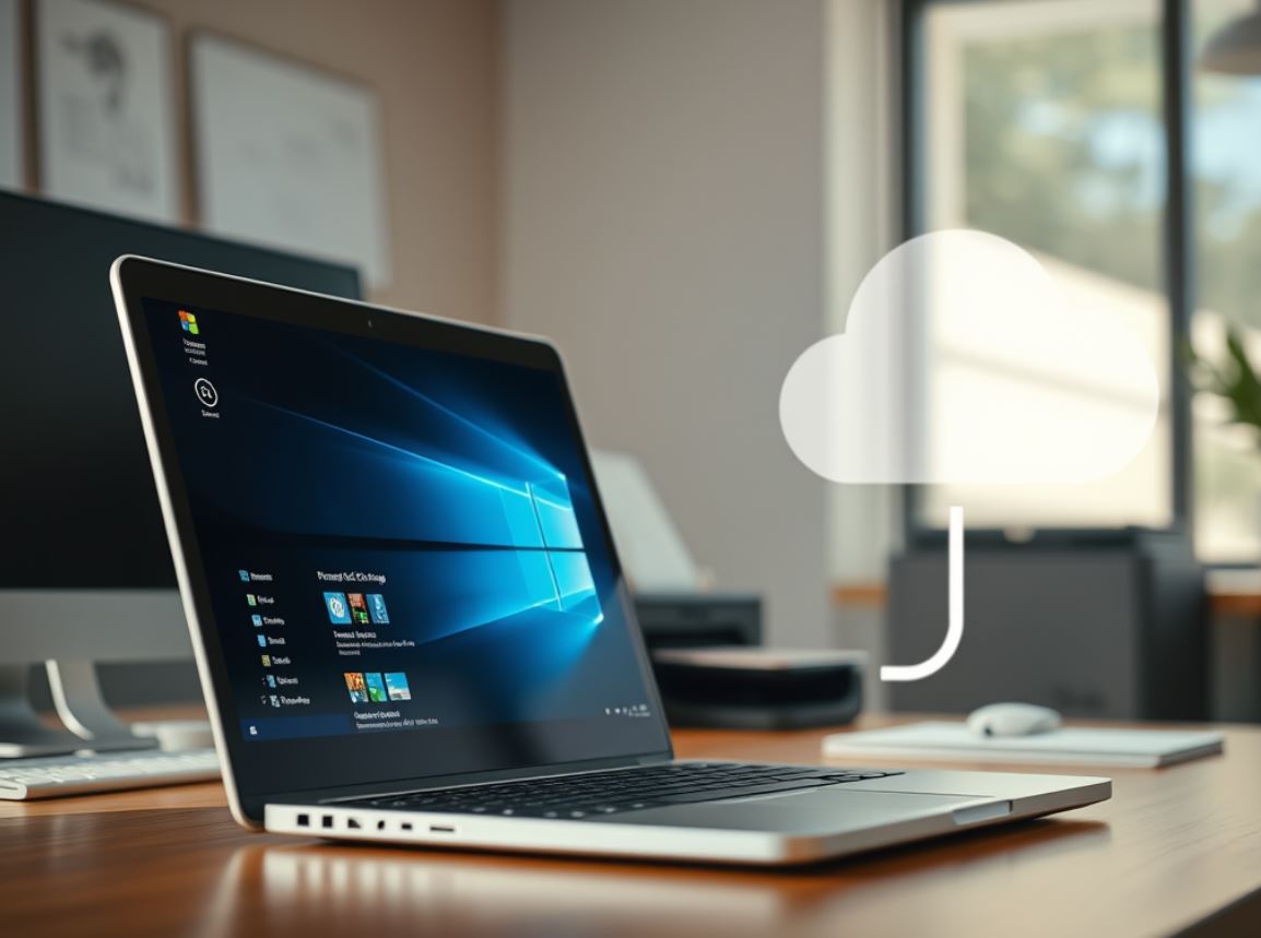 A smiling woman doctor is sitting at her desk and looking at a computer screen showing a medical screening test.