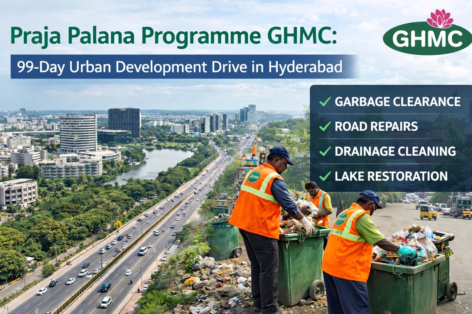 Praja Palana Programme GHMC: 99-Day Urban Development Plan Transforming Hyderabad - blog cover by Charan Group