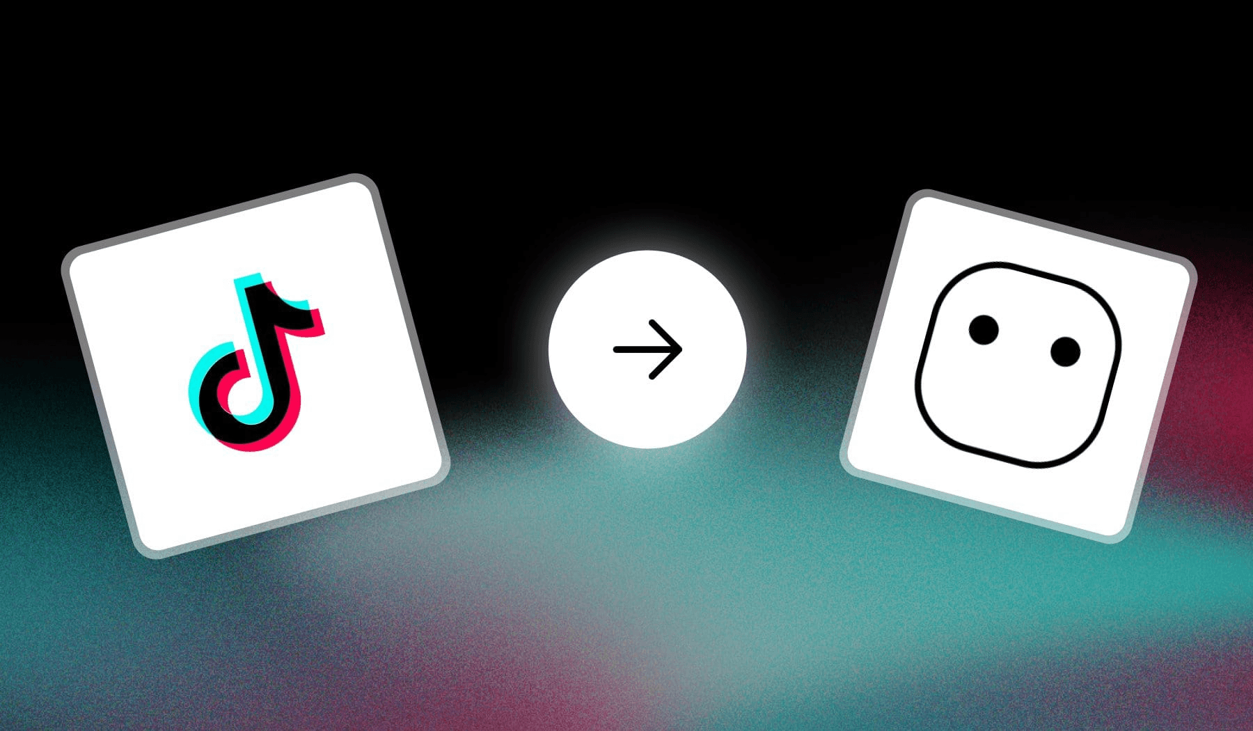 TikTok icon points to another logo -  How to Make Money on TikTok Without Showing Your Face