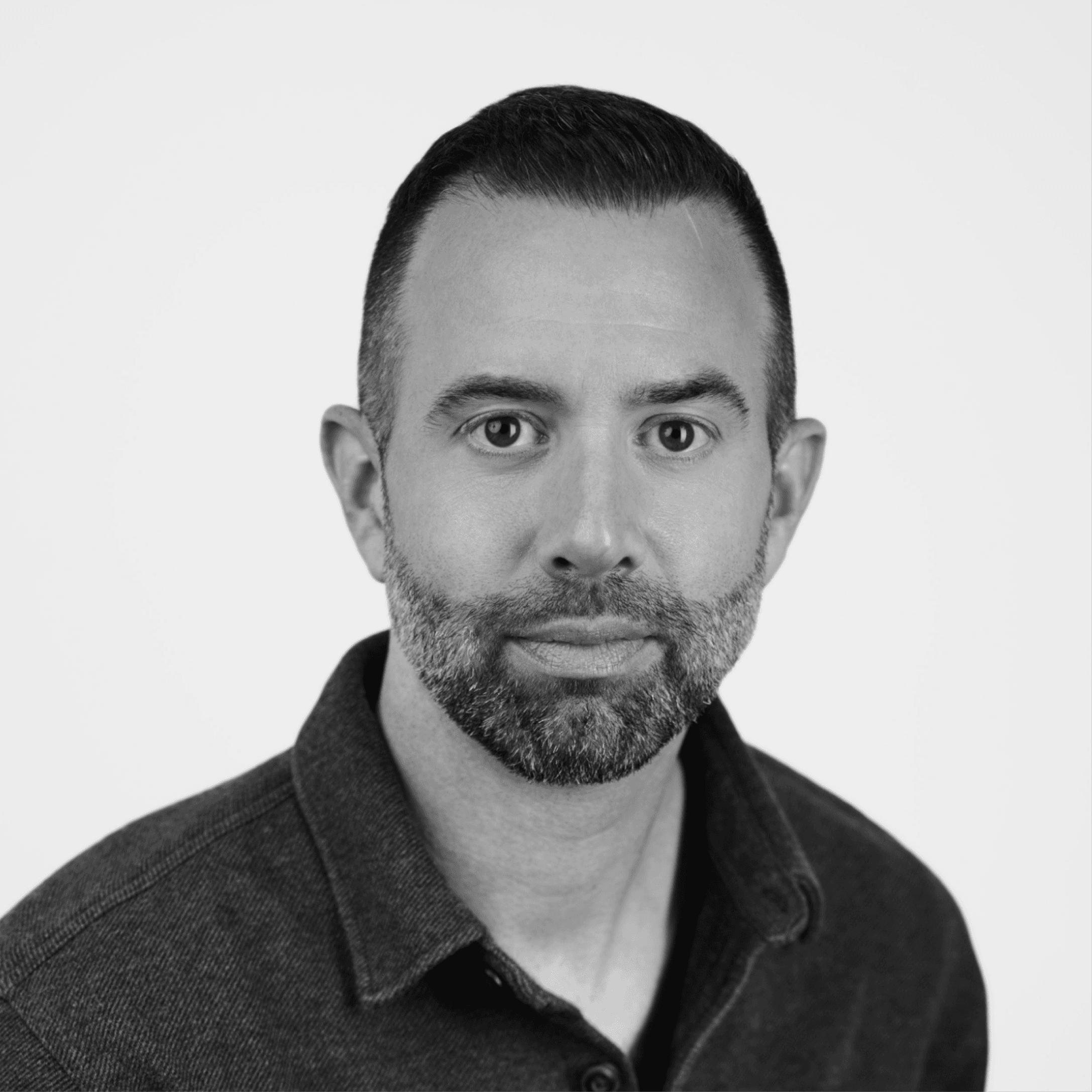 White and black image of Jeff Gleeson shared on Renew Home’s about us page