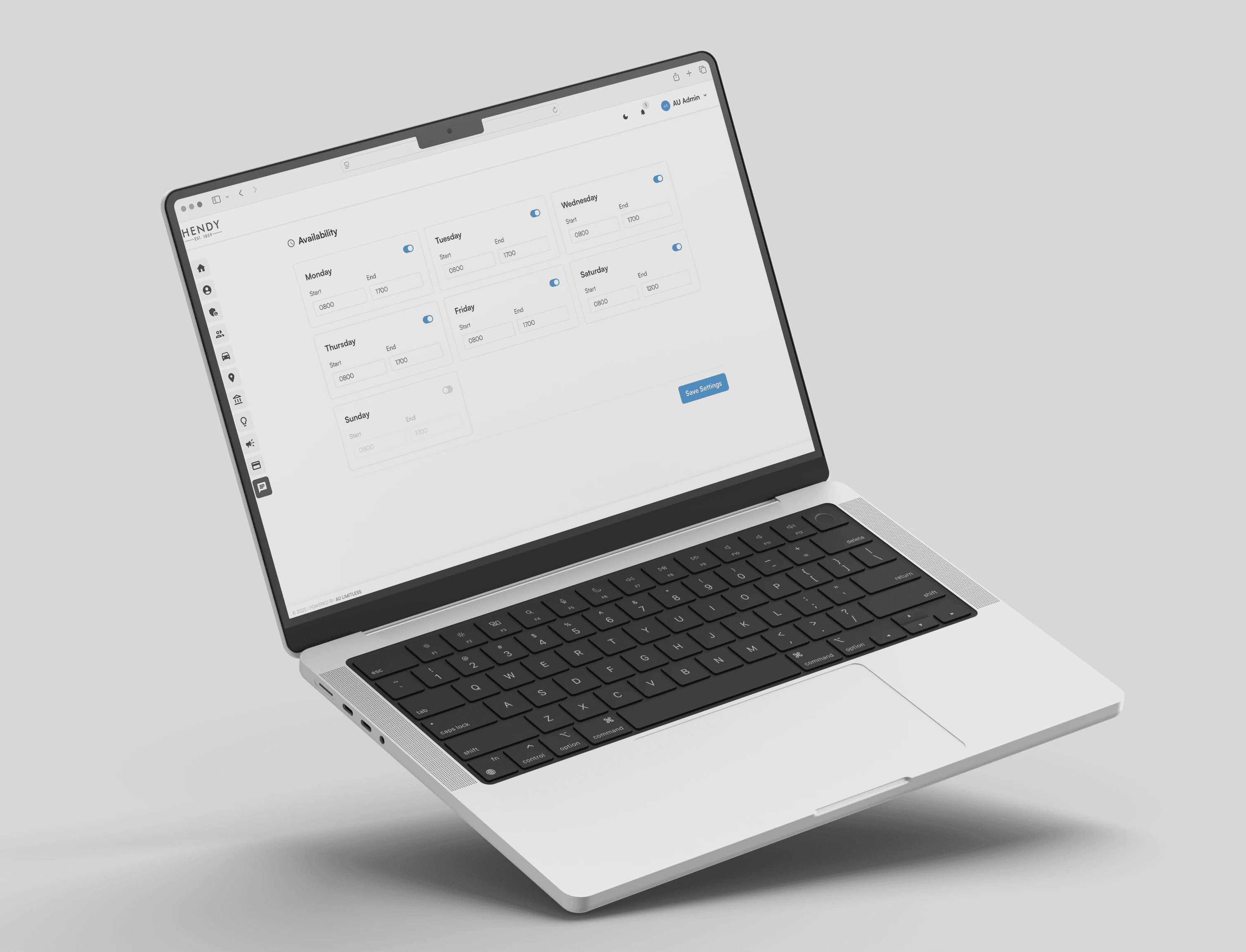 MacBook on top white table