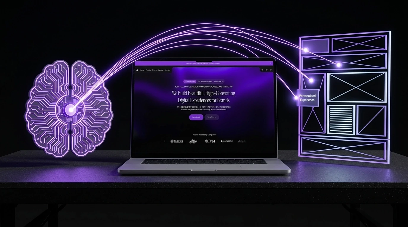A conceptual render of an AI brain reading a structured data 'skeleton' of a website. The image illustrates the deep connection between technical site structure and AI understanding.