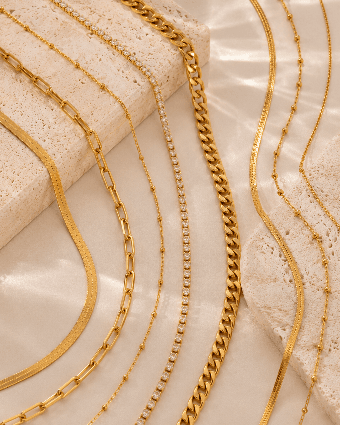 Delicate gold chain necklace