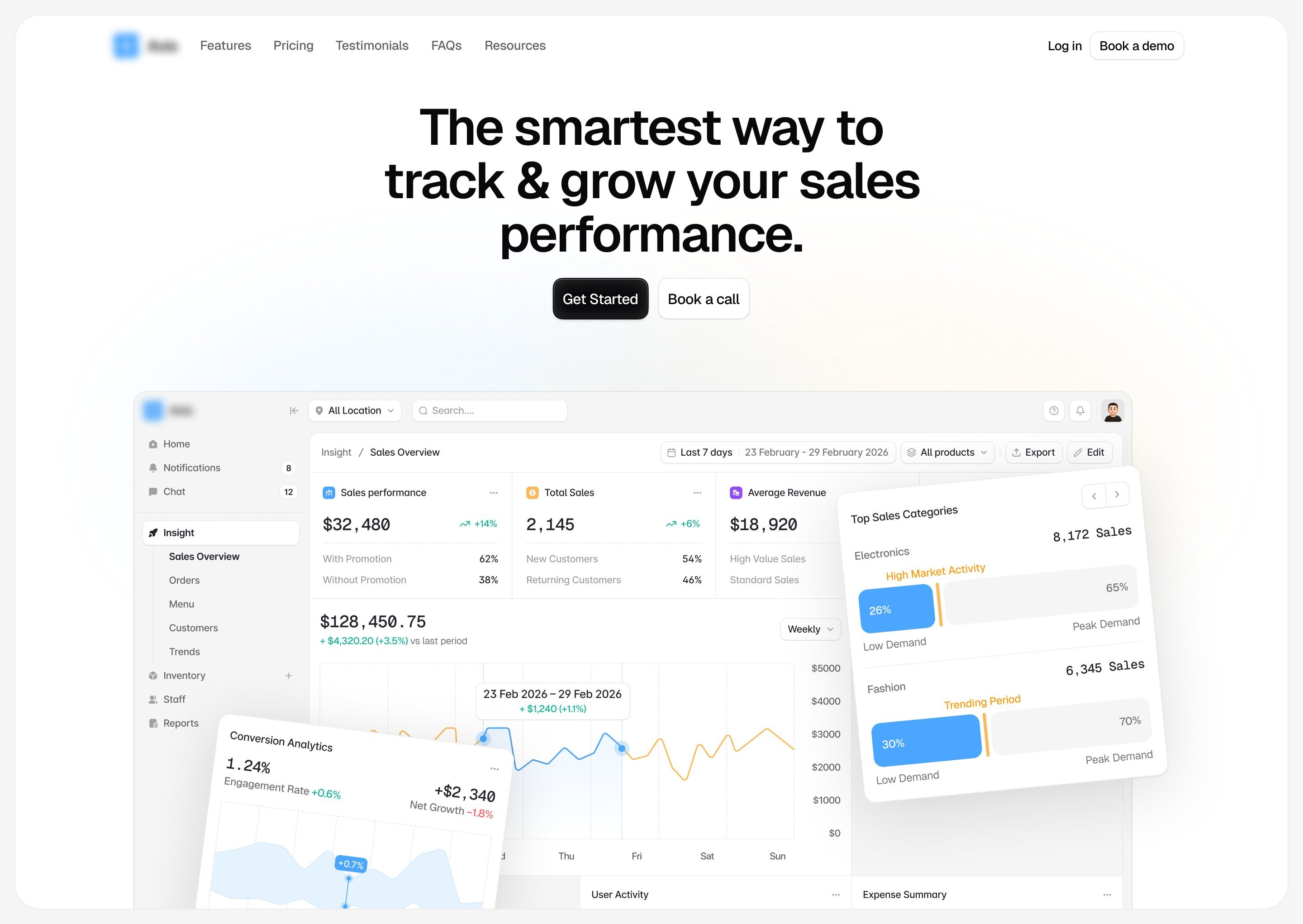 Minimal monochrome product website layout featuring TOPBUD earbuds with clean editorial design