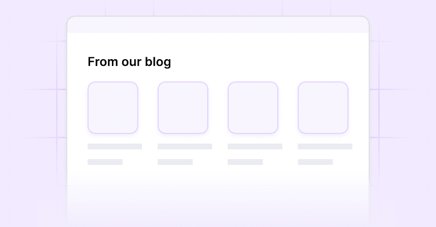 Design inspiration for blog page