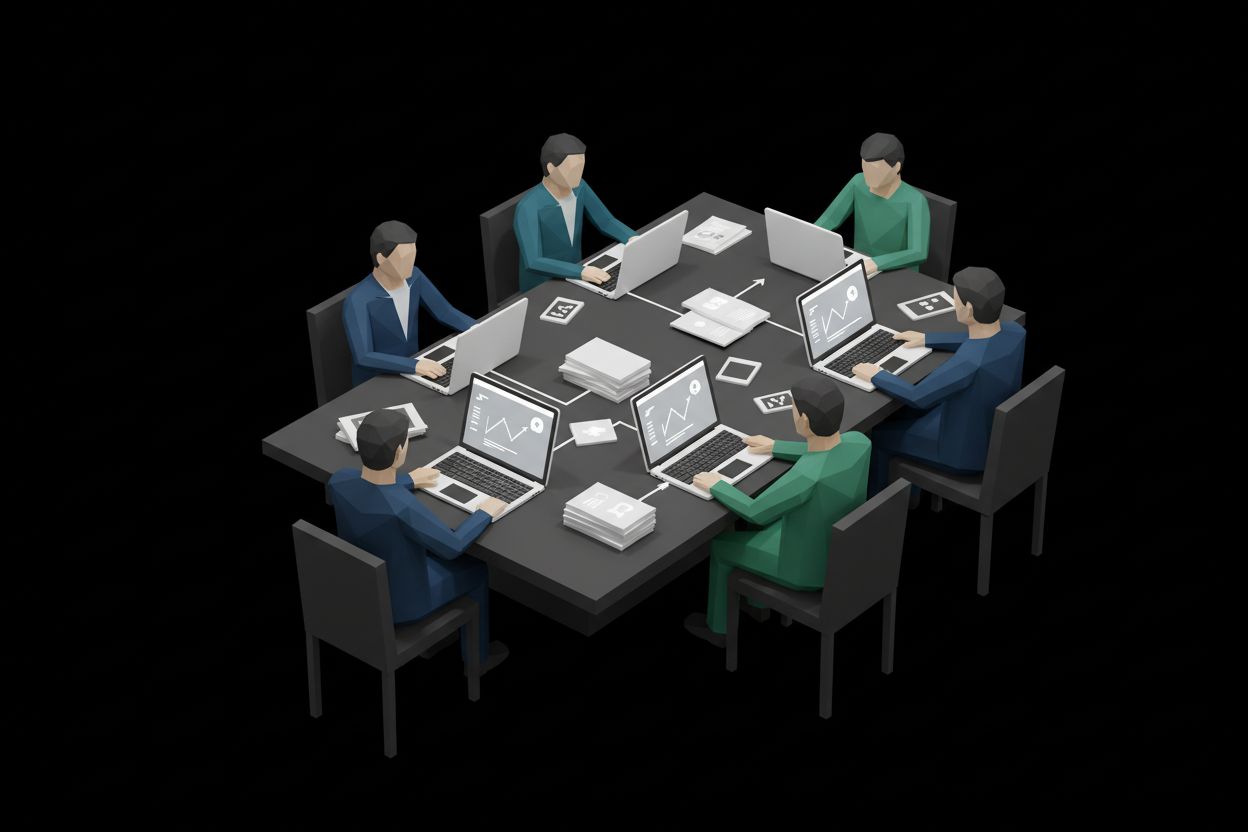 Marketing team collaborating with partners