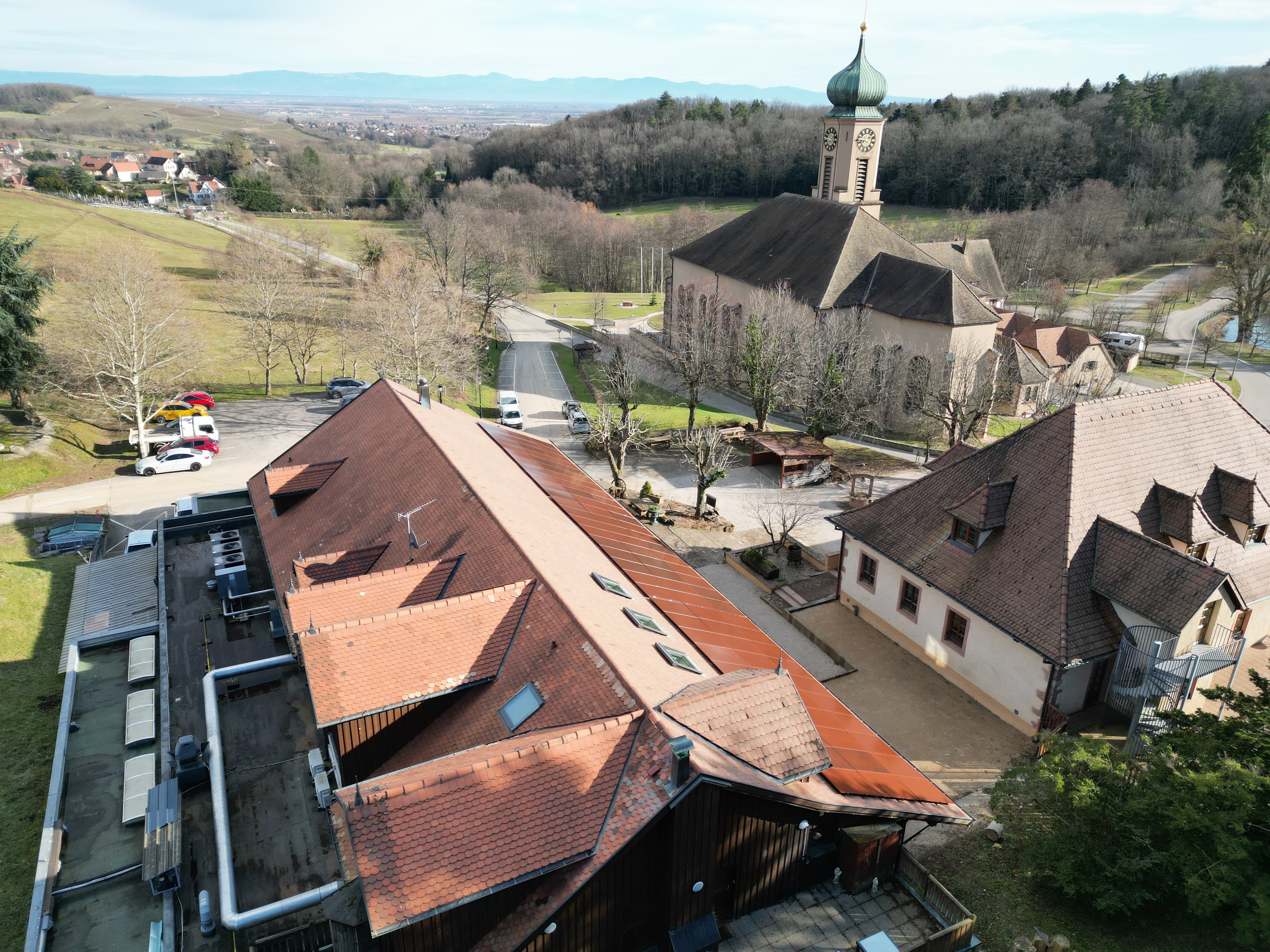 Panneaux photovoltaïques à la ferme des moines de Jungholtz