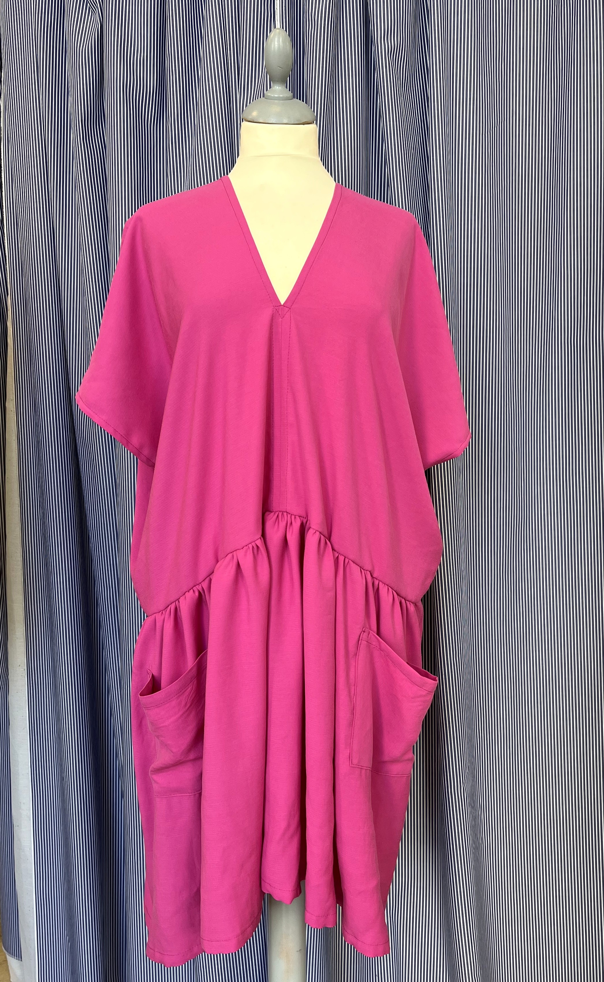 pink zero waste dress