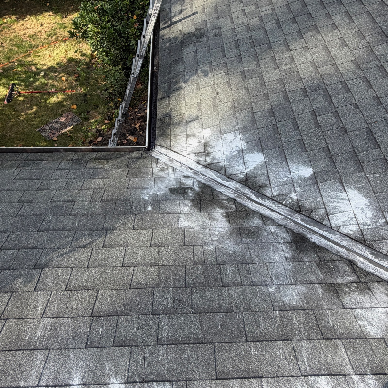 After: roof valley & gutter cleaning by Peterson Property Services in Arlington, WA