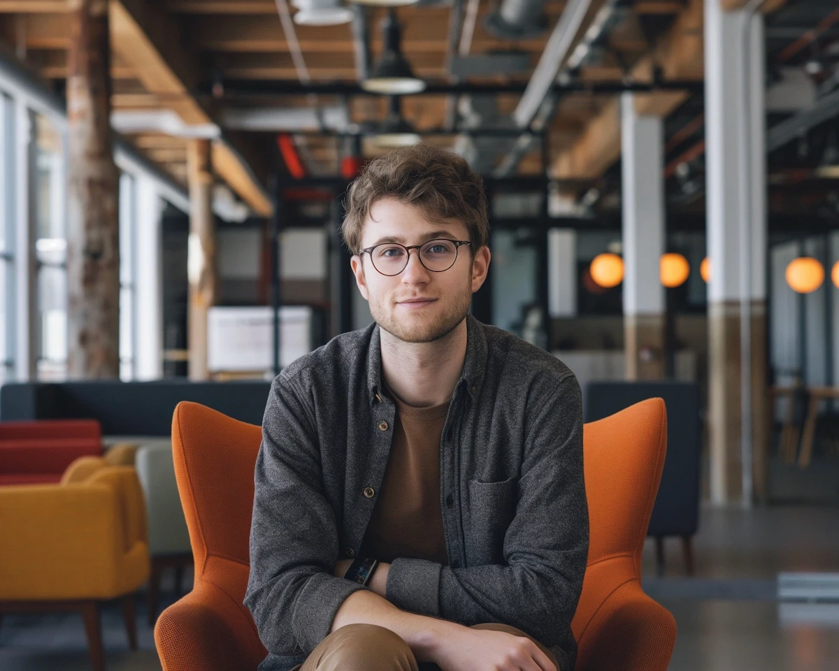 Man sitting in office