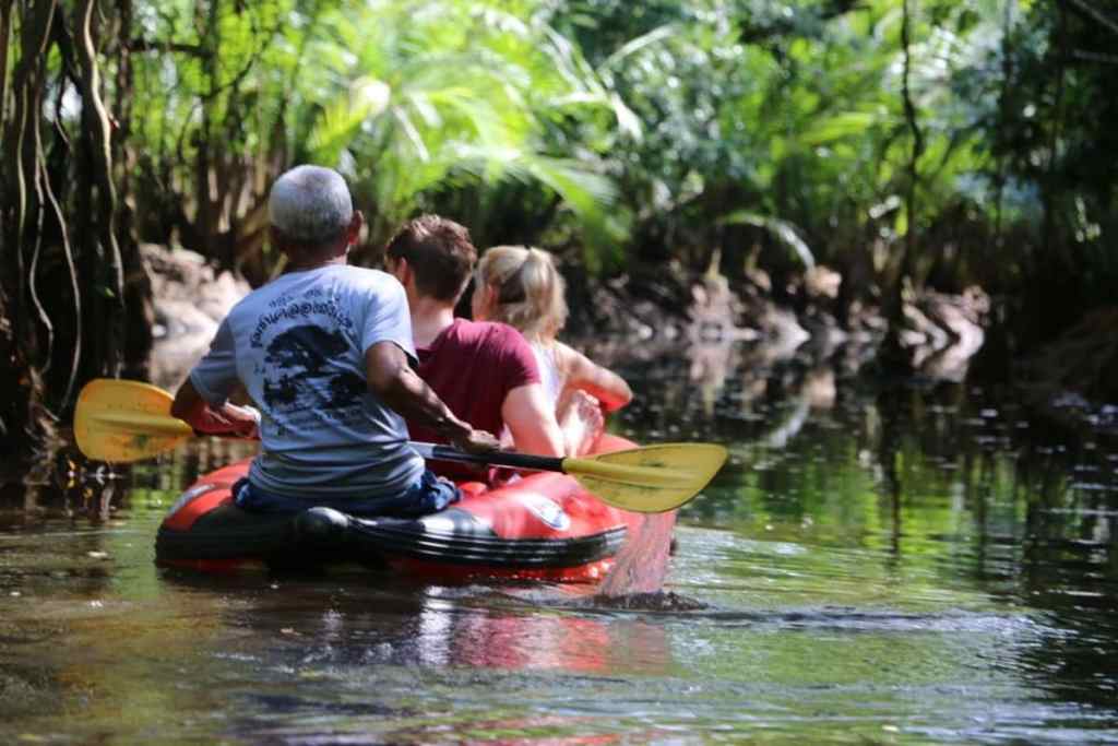 Kayaking down the river in Sri Phang-Nga National Park, Thailand